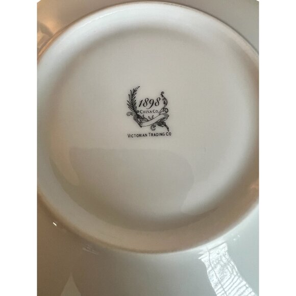 Victorian Trading Co July Teacup & Saucer Set Floral Design Bone China With Box - Picture 16 of 16